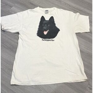 Vintage 80s 90s Schipperke Spitz Sheep Dog T Shirt Size XL Y2K Rare
